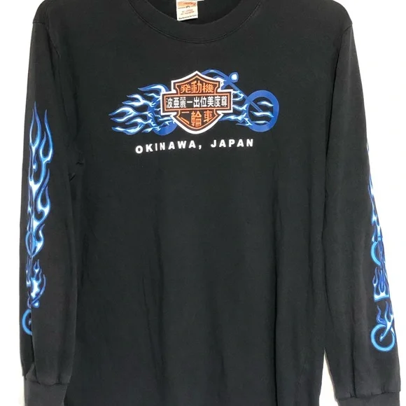 Shirts | Vintage Harley Davidson Als Cycle Okinawa Japan | Poshmark